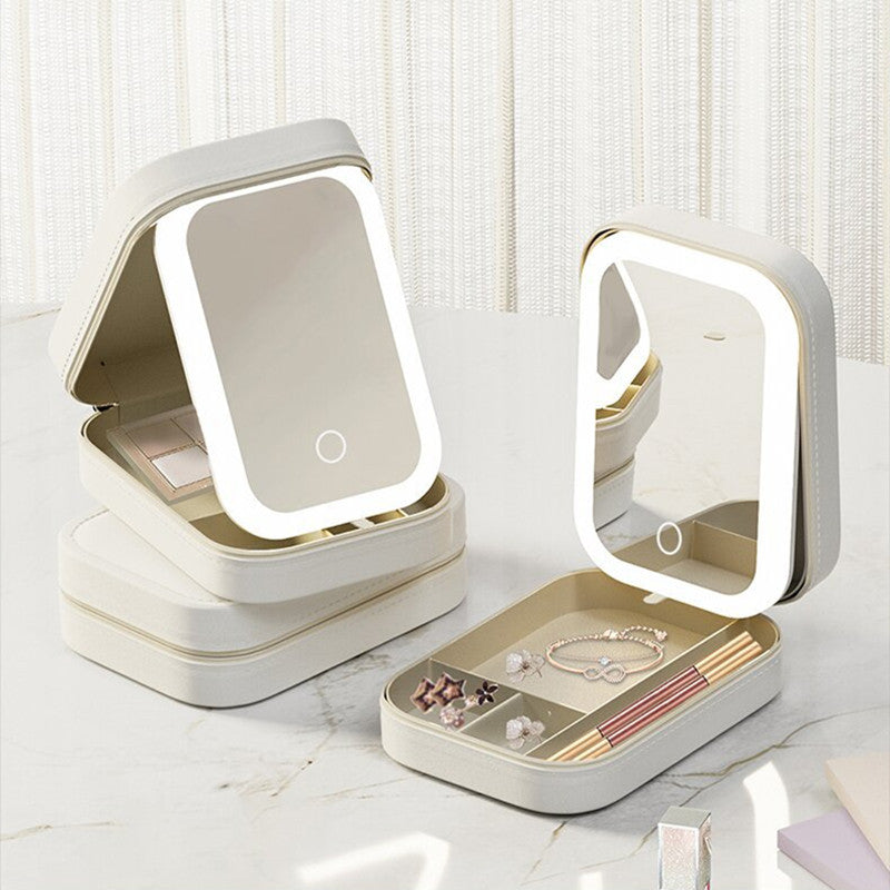 LED Makeup Mirror Storage Box