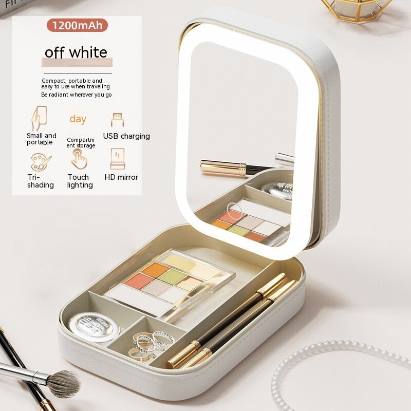 LED Makeup Mirror Storage Box