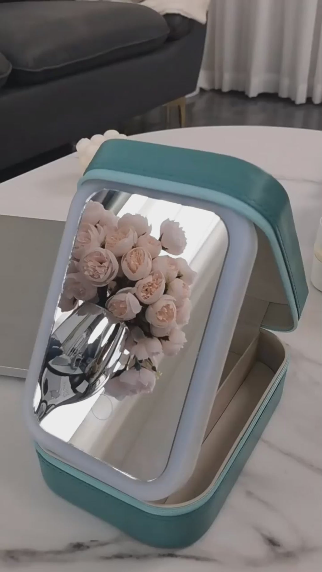 LED Makeup Mirror Storage Box