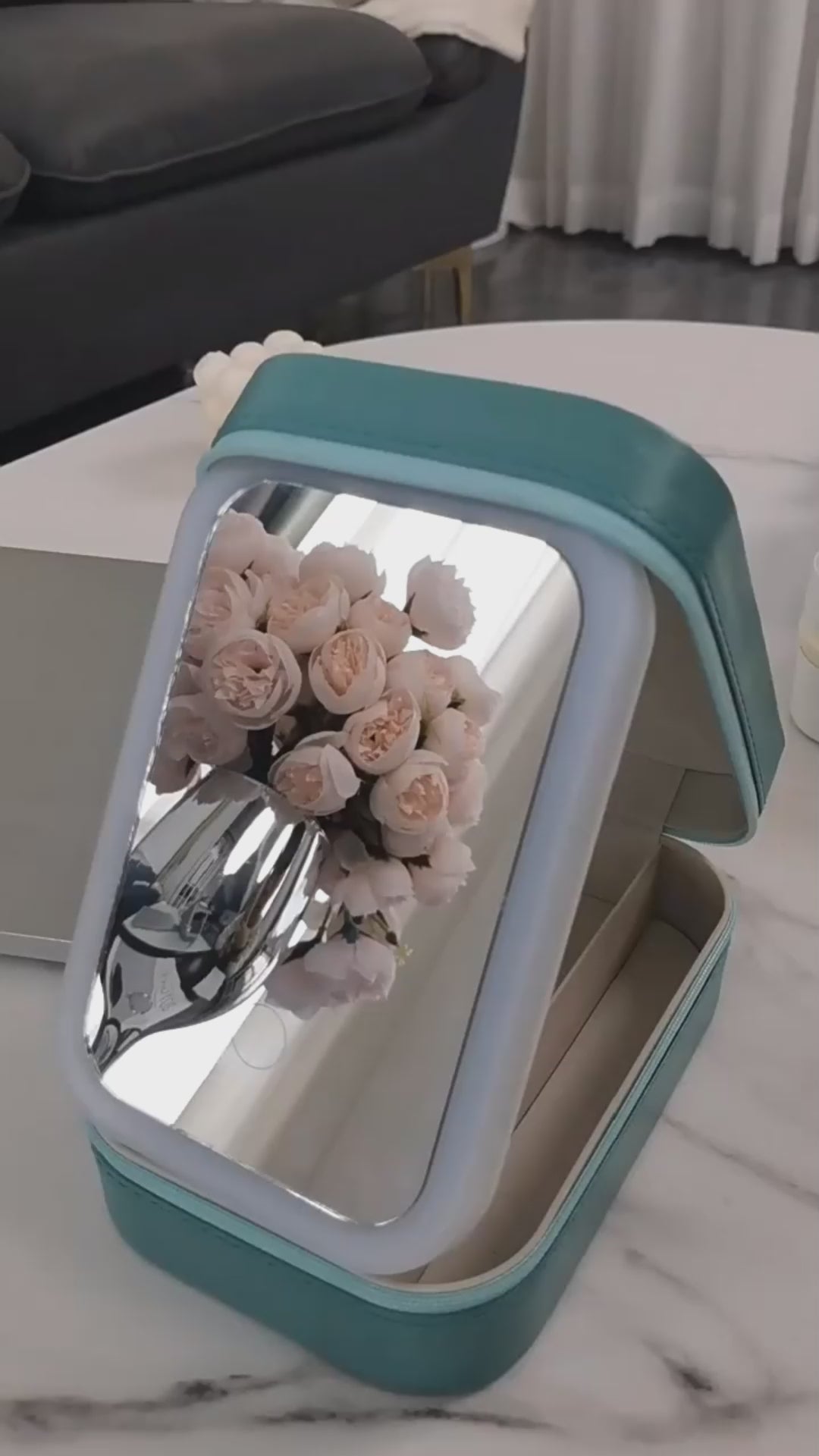 LED Makeup Mirror Storage Box